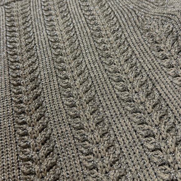 Gap Pointelle Mockneck Sweater in Gold and Brown - Picture 2 of 6